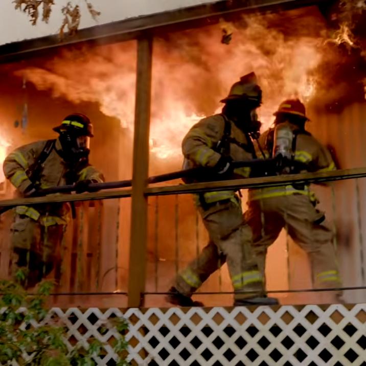 Firefighters in structural response